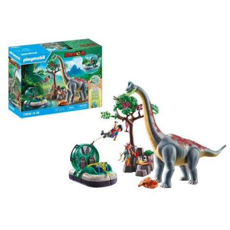 Playmobil - Brachiosaurus si hovercraft Playmobil - imagine 7